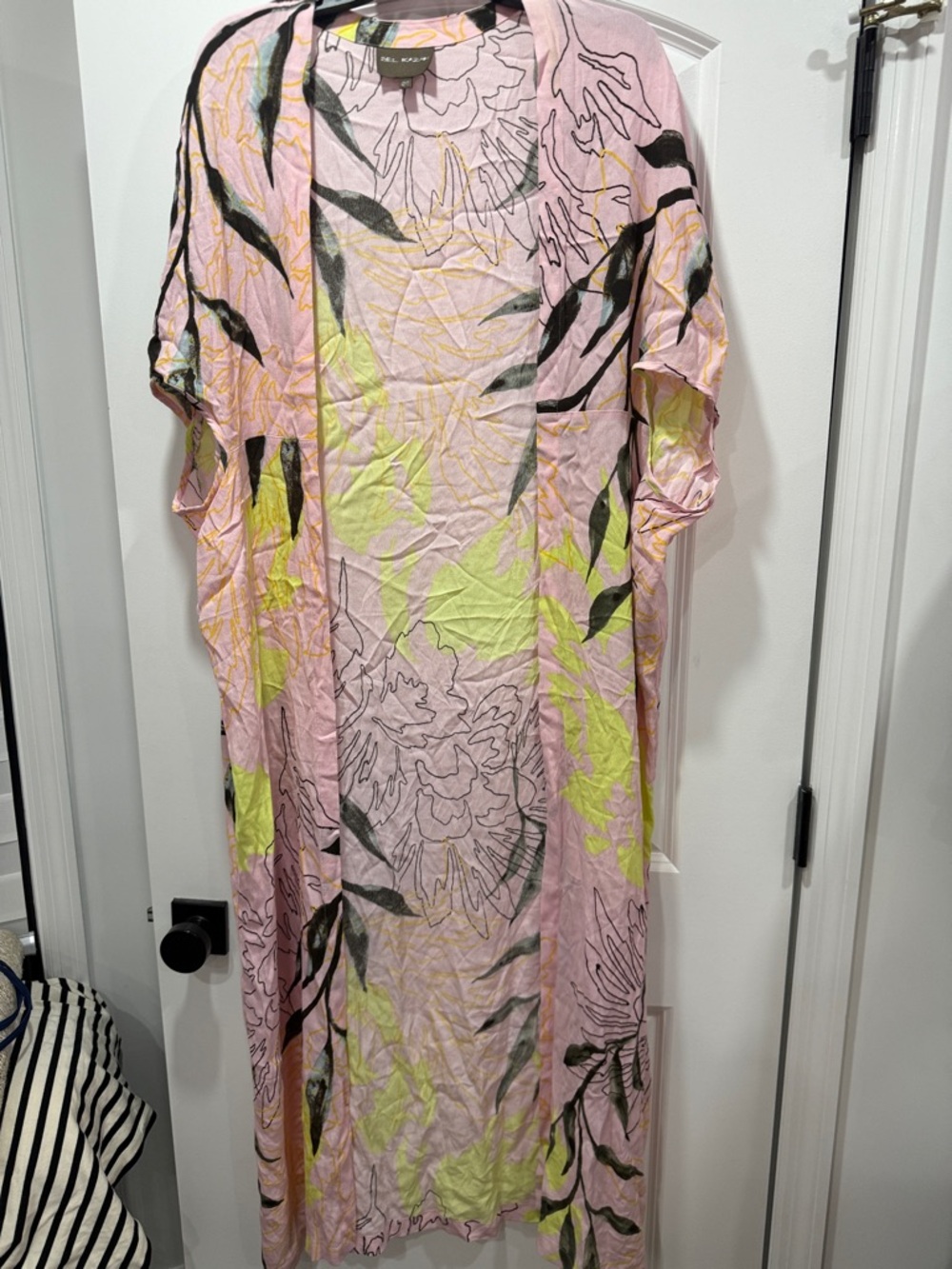 Pink Floral Lightweight Duster Kimono